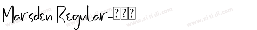 Marsden Regular字体转换